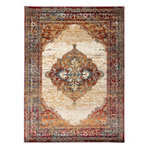9' x 12' Red Medallion Power Loom Area Rug